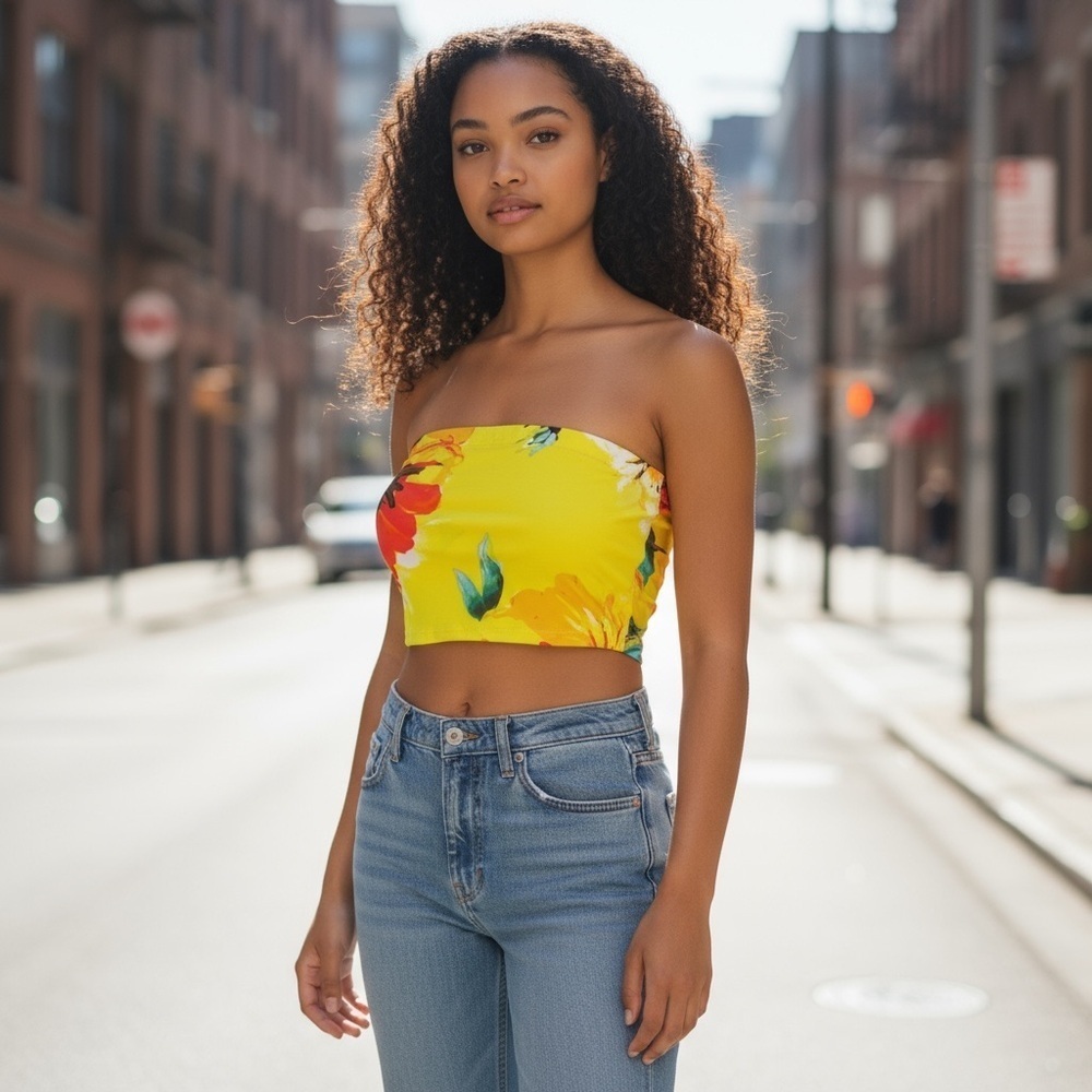 Yellow Tube Crop Top
New